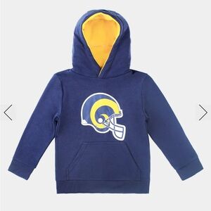 Cubcoats LA Rams Childrens Pullover Hoodie/Stuffed Bear Size 8